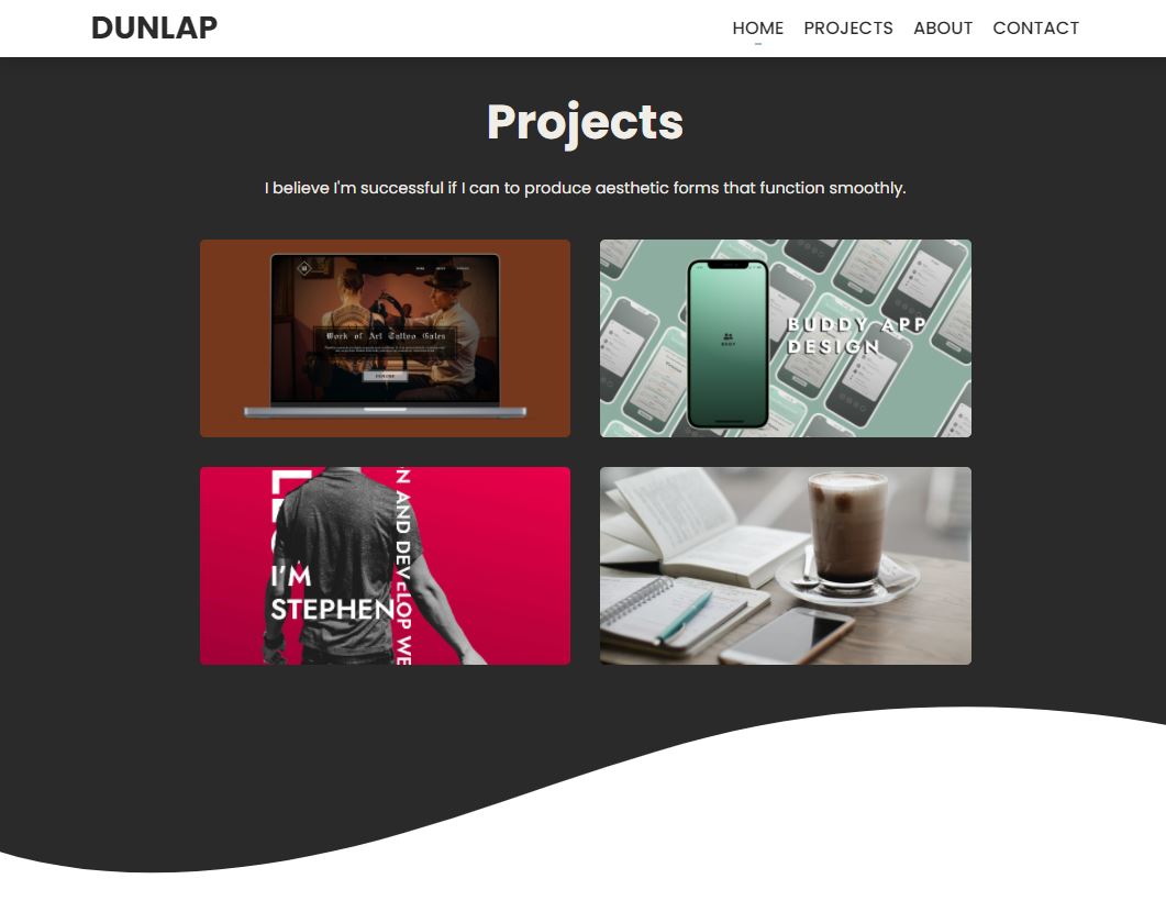 Stephen Dunlap's current website design